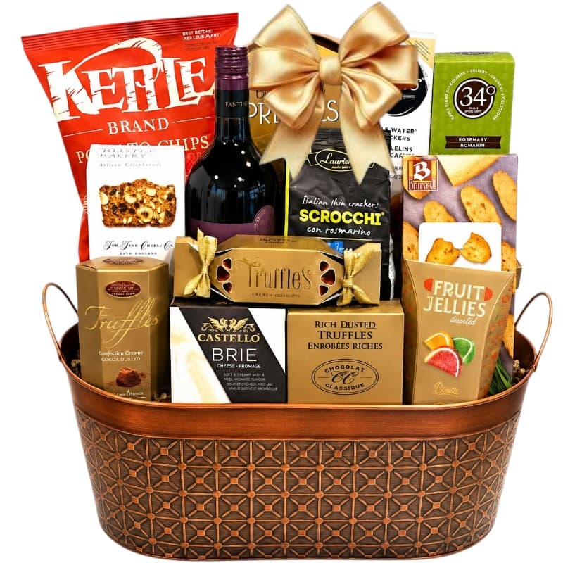 Luxury Wine and Cheese Gift Basket Luxury Wine and Cheese Gift Basket